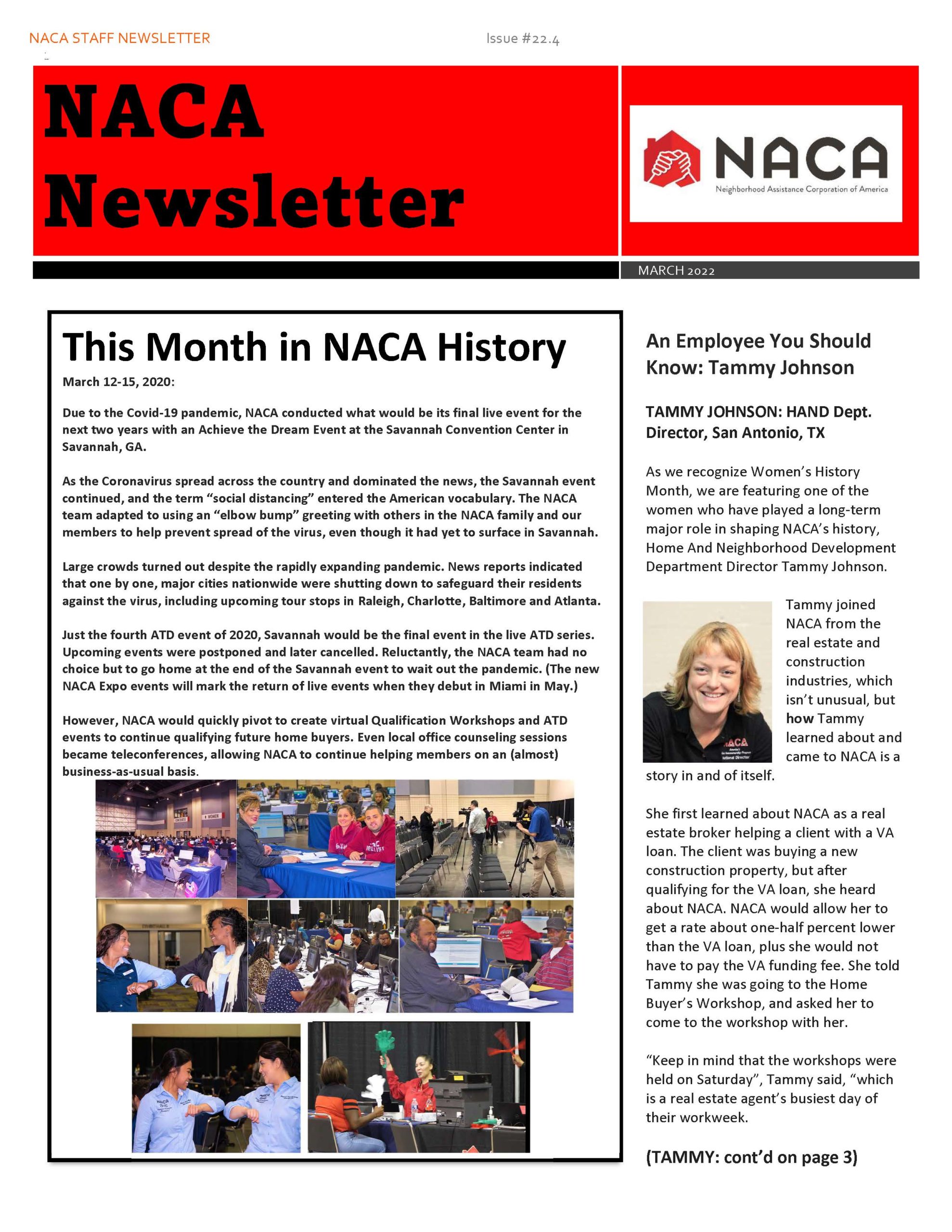 Naca Newsletter For March 2022
